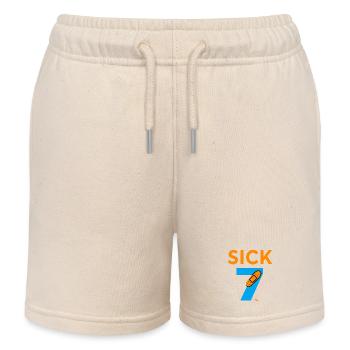 Sick Seven Meme Tee Six Seven - Kids Organic Sweat Shorts by Stanley/Stella - soft Ecru - Front