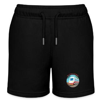 Die Bahn und die Jahreszeiten... - Kinder Organic Joggingshorts Mini Bolter von Stanley/Stella - Schwarz - Vorne