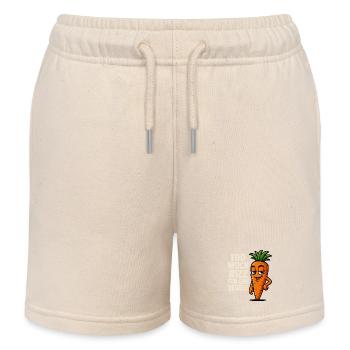 Zu viel Rizz für eine Karotte - Kinder Organic Joggingshorts Mini Bolter von Stanley/Stella - Natur - Vorne