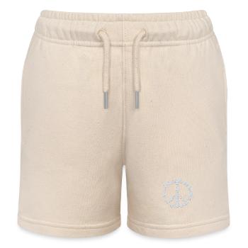 Colombes de la Paix dans le design du symbole de la Paix - Short de jogging enfant bio Stanley/Stella - écru doux - Devant