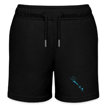 Skifahrer - Kinder Organic Joggingshorts Mini Bolter von Stanley/Stella - Schwarz - Vorne