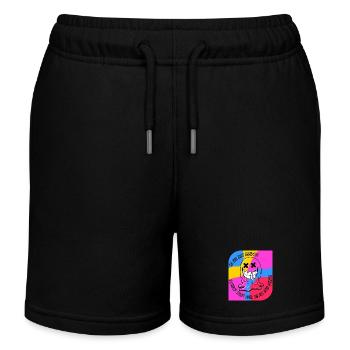 life is short. POP - Kids Organic Sweat Shorts by Stanley/Stella - black - Front