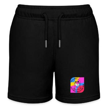 Leben & Zähne. POP - Kinder Organic Joggingshorts Mini Bolter von Stanley/Stella - Schwarz - Vorne
