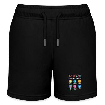 Wissenschaft macht neugierig - Kinder Organic Joggingshorts Mini Bolter von Stanley/Stella - Schwarz - Vorne