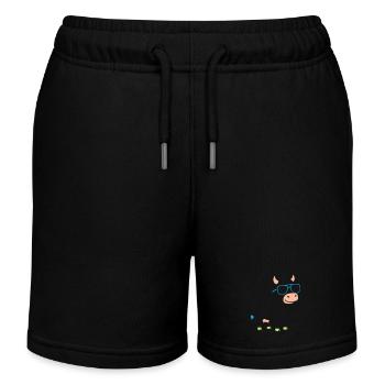 Coole Kuh Sonnenbrille Abstrakt Vektor - Kinder Organic Joggingshorts Mini Bolter von Stanley/Stella - Schwarz - Vorne