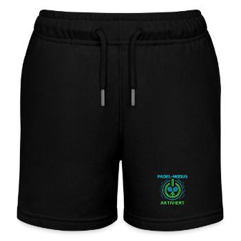 Padel-Modus aktiviert - Kinder Organic Joggingshorts Mini Bolter von Stanley/Stella - Schwarz - Vorne