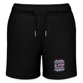 Dad of the K-Pop Birthday Boy – Proud Dad - Kids Organic Sweat Shorts by Stanley/Stella - black - Front