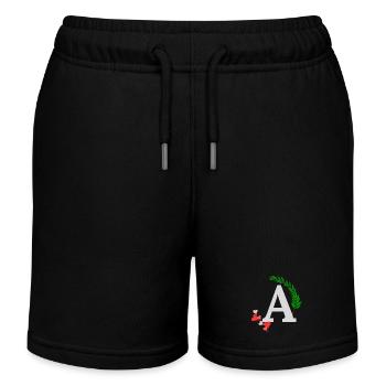 A - Short de jogging enfant bio Stanley/Stella - noir - Devant