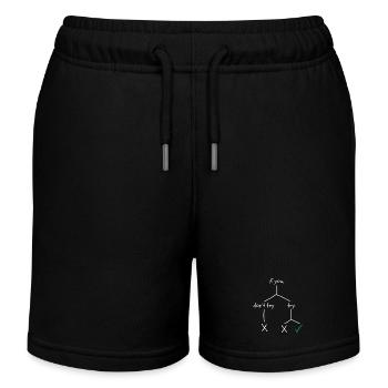 Motivierendes Design über Mut und Ausdauer - Kinder Organic Joggingshorts Mini Bolter von Stanley/Stella - Schwarz - Vorne