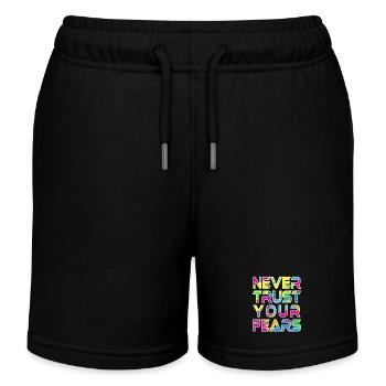 Niemals Angst vor W - Kinder Organic Joggingshorts Mini Bolter von Stanley/Stella - Schwarz - Vorne