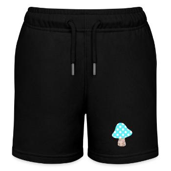 Pilz hellblau Dots Punkte Glück Kinderzimmer Wald - Kinder Organic Joggingshorts Mini Bolter von Stanley/Stella - Schwarz - Vorne