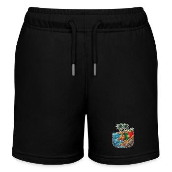 Portugal Küste Flagge - Kinder Organic Joggingshorts Mini Bolter von Stanley/Stella - Schwarz - Vorne