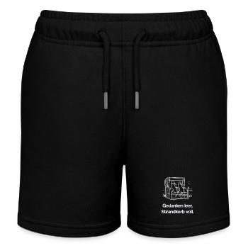 Gedanken leer Strandkorb voll witziges Möwen Meme - Kinder Organic Joggingshorts Mini Bolter von Stanley/Stella - Schwarz - Vorne