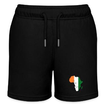 Drapeau de la Côte d’Ivoire Afrique utilisé - Short de jogging enfant bio Stanley/Stella - noir - Devant