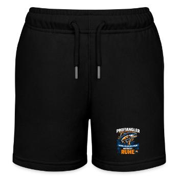 Profiangler Ruhe am See - Kinder Organic Joggingshorts Mini Bolter von Stanley/Stella - Schwarz - Vorne