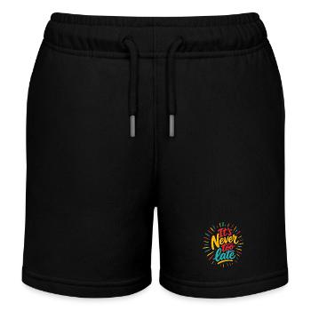 It's Never Too Late Color Explosion - Kids Organic Sweat Shorts by Stanley/Stella - black - Front