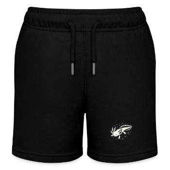 Kosmischer Axolotl Illustration - Kinder Organic Joggingshorts Mini Bolter von Stanley/Stella - Schwarz - Vorne