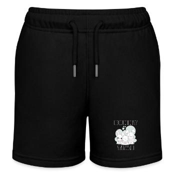 Bunny Time Rabbit Rabbits Funny Graphic - Kids Organic Sweat Shorts by Stanley/Stella - black - Front