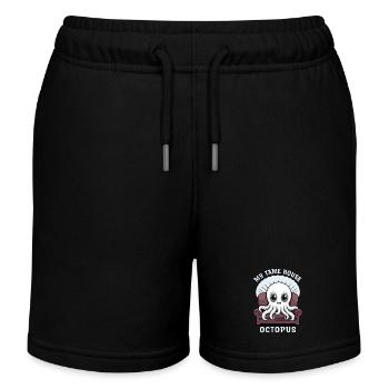 Süße Oktopus - Kinder Organic Joggingshorts Mini Bolter von Stanley/Stella - Schwarz - Vorne