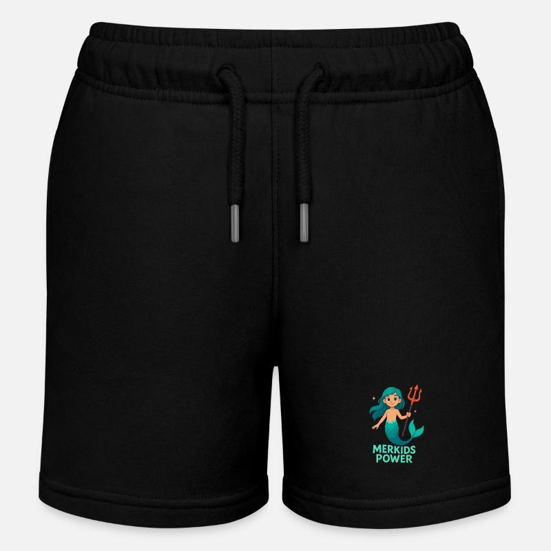 Merkids Power Girls - Short de jogging enfant bio Stanley/Stella - noir