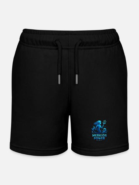 Merkids Power - Kids Organic Sweat Shorts by Stanley/Stella - black