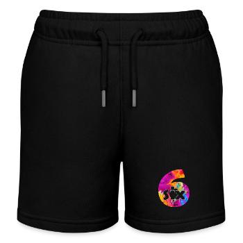SIX 6 YEAR BOY 6TH BIRTHDAY - Kids Organic Sweat Shorts by Stanley/Stella - black - Front