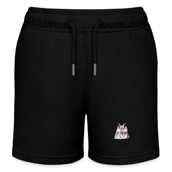 wilder Uhu, Eule, Kauz, Wald, Tier - Kinder Organic Joggingshorts Mini Bolter von Stanley/Stella - Schwarz - Vorne