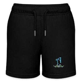 une fleur bleue - Short de jogging enfant bio Stanley/Stella - noir - Devant