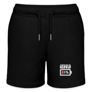 Lustiger Spruch meine Geduld Ladebalken ausrasten - Kinder Organic Joggingshorts Mini Bolter von Stanley/Stella - Schwarz - Vorne