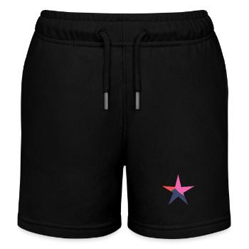 ETOILE. ETOILES. STAR. FÊTE. ANNIVERSAIRE. NOËL - Short de jogging enfant bio Stanley/Stella - noir - Devant