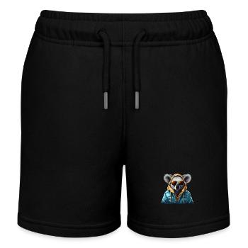 Streetstyle-Koalabär | Koala-Liebhaber - Kinder Organic Joggingshorts Mini Bolter von Stanley/Stella - Schwarz - Vorne
