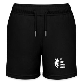 Fußballspieler Fußballmannschaft Fußballdesign - Kinder Organic Joggingshorts Mini Bolter von Stanley/Stella - Schwarz - Vorne