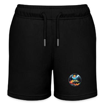 Quad & Offroad - Kinder Organic Joggingshorts Mini Bolter von Stanley/Stella - Schwarz - Vorne