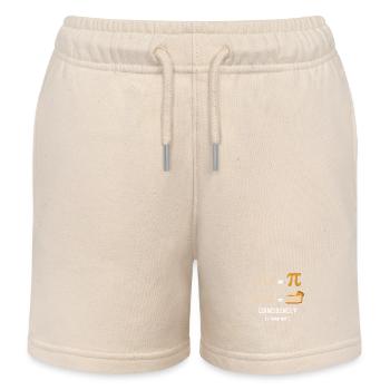 Pi Day 3.14 Pi Symbol Nerdy Geek - Coincidence? I - Kids Organic Sweat Shorts by Stanley/Stella - soft Ecru - Front