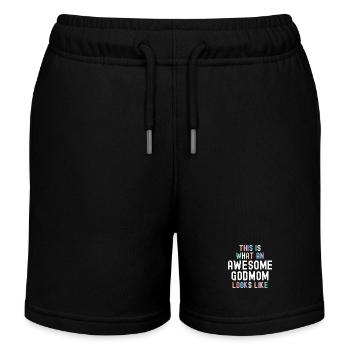 So sieht eine tolle Patin aus - - Kinder Organic Joggingshorts Mini Bolter von Stanley/Stella - Schwarz - Vorne