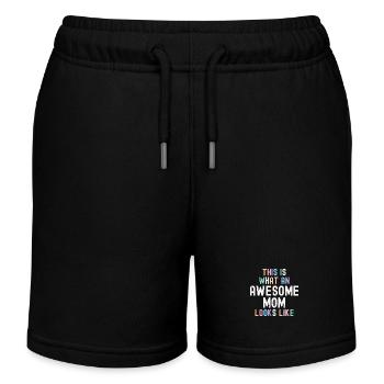 So sieht eine tolle Mutter aus - Erstaunlich - Kinder Organic Joggingshorts Mini Bolter von Stanley/Stella - Schwarz - Vorne