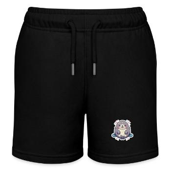 Seal Lover - Kids Organic Sweat Shorts by Stanley/Stella - black - Front