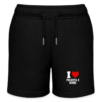 Ich liebe Polenta und Schie Herz Lustig Witzig - Kinder Organic Joggingshorts Mini Bolter von Stanley/Stella - Schwarz - Vorne