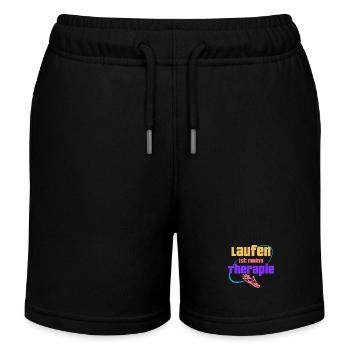 Laufen Joggen ist meine Therapie - Kinder Organic Joggingshorts Mini Bolter von Stanley/Stella - Schwarz - Vorne