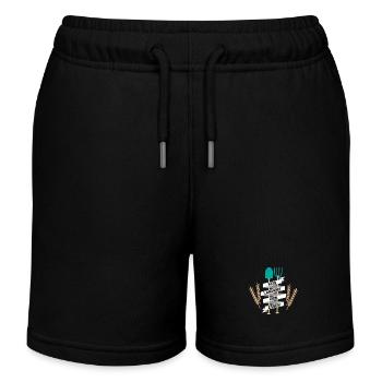 No Farmer No Food Farm Farmer - Kids Organic Sweat Shorts by Stanley/Stella - black - Front