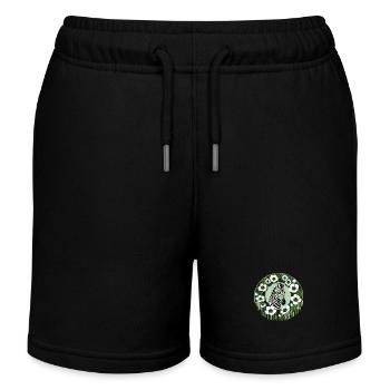 Retro-Zebra - Kinder Organic Joggingshorts Mini Bolter von Stanley/Stella - Schwarz - Vorne