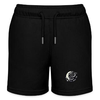 Mystical Dragon Silhouette - Kids Organic Sweat Shorts by Stanley/Stella - black - Front