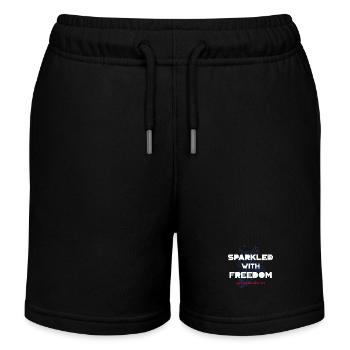 Sparkled with Freedom - Kinder Organic Joggingshorts Mini Bolter von Stanley/Stella - Schwarz - Vorne