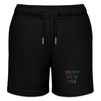 Heureux avec vous - Short de jogging enfant bio Stanley/Stella - noir - Devant