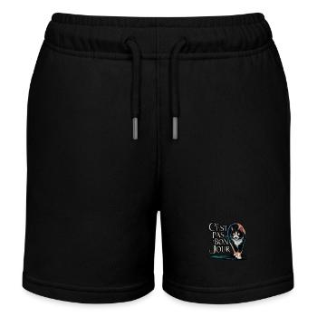 Wütende Katze - nicht am richtigen Tag - Kinder Organic Joggingshorts Mini Bolter von Stanley/Stella - Schwarz - Vorne