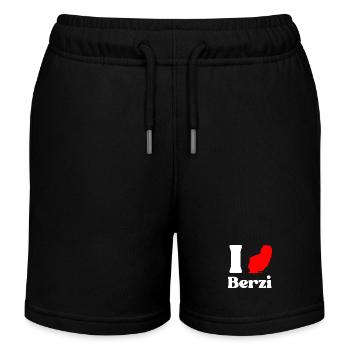 I love Berzi - Ich liebe den Berzdorfer See - Kinder Organic Joggingshorts Mini Bolter von Stanley/Stella - Schwarz - Vorne