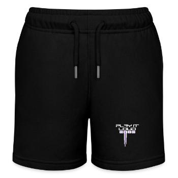 Play it Loud Graffiti Tropfen Playtaste Musik Laut - Kinder Organic Joggingshorts Mini Bolter von Stanley/Stella - Schwarz - Vorne