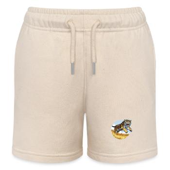 Tiger im Sprung - Kinder Organic Joggingshorts Mini Bolter von Stanley/Stella - Natur - Vorne
