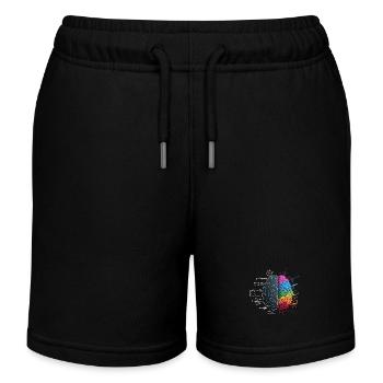 Balanciertes Gehirn: Logik trifft Kunst - Kinder Organic Joggingshorts Mini Bolter von Stanley/Stella - Schwarz - Vorne