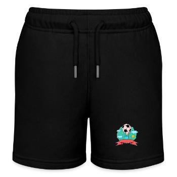 Fußball Heißluftballon Namensschild grün - Kinder Organic Joggingshorts Mini Bolter von Stanley/Stella - Schwarz - Vorne